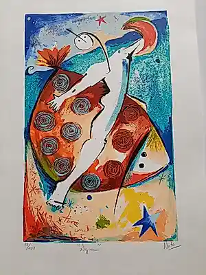 Angeles Nieto - Zeefdruk, Titel, Agua. kaufen? Bieten Sie von 50!