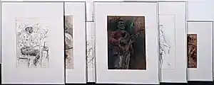 Piet Klaasse - Lot van 6 ingelijste werken, Muzikanten - Ingelijst + boek 'jamsessies' ! kaufen? Bieten Sie von 100!