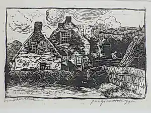 Buy Johannes Graadt van Roggen - Bij Domburg - Houtsnede? Bid from 60!