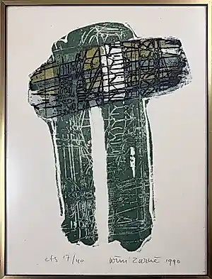 Wim Zurne - Ets/aquatint zonder titel verkauft für € 50!