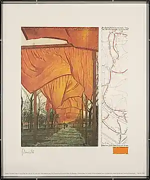 Buy Christo - The Gates New York - Gesigneerd & Originele stof - in Swiss hand-made case? Bid from 980!