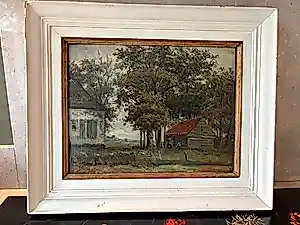 Buy Jan Heppener - Landschap met schuur, figuren en bomen? Bid from 75!