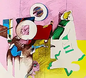 Buy Pierre van Soest - Grote, in kleine oplage (60) gemaakte kleuren zeefdruk - potloodgesigneerd? Bid from 40!