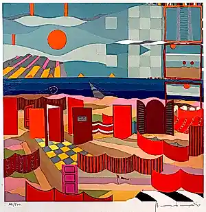 Adi Steurbaut - Verboden te zwemmen - Litho - Gesigneerd - 57x47 cm verkauft für € 45!