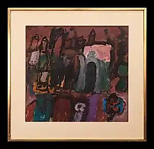 Eugène Brands - Olieverf op papier - 1957 kaufen? Bieten Sie von 1999!