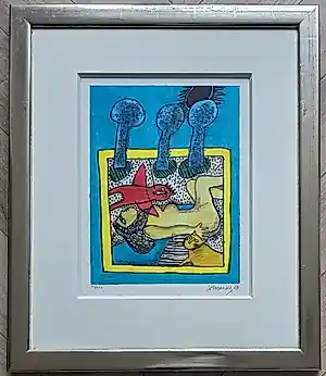 AcheterCorneille - ingelijste zeefdruk - 2003- 200 ex. - COA? Enchérissez de 300!