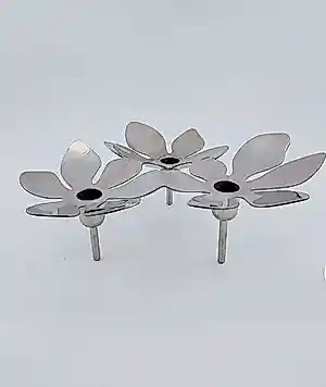 Buy Monika Mulder - Monika Mulder RVS Kandelaar voor IKEA Jaren 90 - Nr. 1716? Bid from 20!