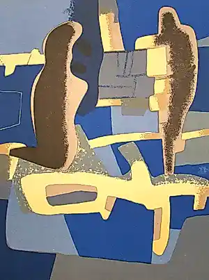 Maurice Esteve - Face à Face - 1968 - Originele litho - Mourlot kaufen? Bieten Sie von 70!