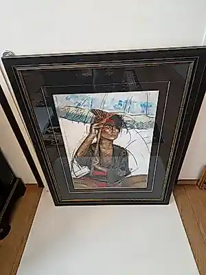 Nico Vrielink - Origineel Kunstwerk Nico Vrielink (1988) – Gemengde Techniek – 103 x 82 cm​Pr... vendu pour 90€ !