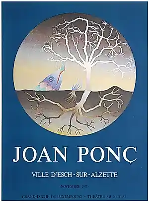 Buy Joan Ponc - Kleurenoffset-litho Affiche: JOAN PONC in Luxemburg in 1978? Bid from 49!
