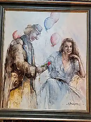 Albert Buikema - Clown met vrouw kopen? Bied vanaf 175!