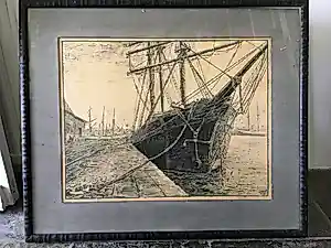 Willem Jans Dijk - Boeg van aangemeerd schip kopen? Bied vanaf 150!