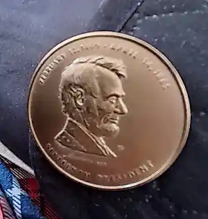 Buy Brons (Onbekend) - Herdenkings penning 16de president Abraham lincoln? Bid from 25!