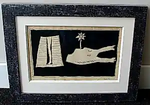 Lucebert - Unieke ingelijste inkttekening - 1949 (in officiële Cobra periode gemaakt!) kaufen? Bieten Sie von 1295!
