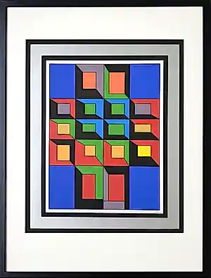 Buy Guy Vandenbranden - Zeefdruk - Gesigneerd - 73x54 cm - ingelijst - 1974? Bid from 350!