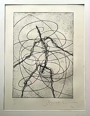 Antony Gormley - Feeling material - gesigneerde ets vendu pour 1980€ !