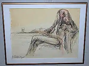 AcheterCees Bantzinger - meisje in café 1974 - tekening/aquarel - mooi ingelijst- incl hardcoverboek? Enchérissez de 20!