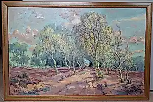 Jan van Vucht Tijssen - Landschap met bomen kopen? Bied vanaf 150!