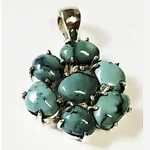 Nieuwe unieke zilveren hanger  met prachtige Arizona-turkoois edelsteen kopen? Bied vanaf 65!