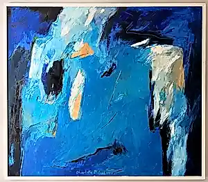 Charlotte Molenkamp - Olieverf op doek, Compositie in blauw (Zeer groot) kaufen? Bieten Sie von 3200!
