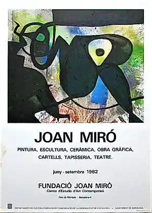 Joan Miro - Lithografische Affiche FUNDACIO JOAN MIRO uit 1982 kaufen? Bieten Sie von 30!