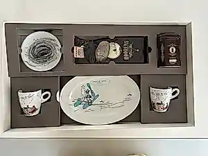 Panamarenko - espresso koppen met kunst bord. kaufen? Bieten Sie von 65!