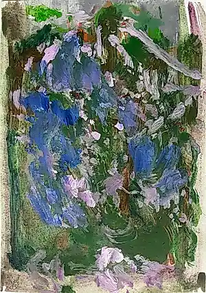 Buy Paul Louis van den Bergh - Acryl op papier - “In de tuin II” - Gesigneerd? Bid from 100!