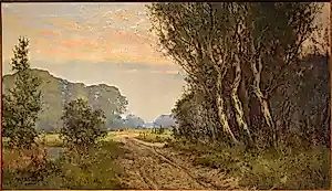 Willem Jacobus Alberts - Boslandschap met weiland en koeien vendu pour 128€ !