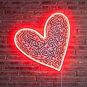 Buy Keith Haring - "Dance Love" Yellowpop Neonlight? Bid from 250!