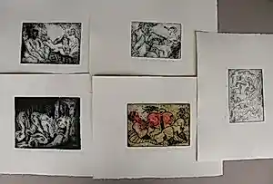 Natascha Mann - 5 EROTISCHE RADIERUNGEN , 1989 signiert kaufen? Bieten Sie von 250!