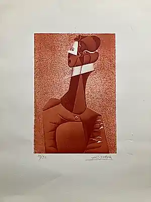 Jose Herrera - Lefteousness (2002) Handgesigneerde kleurlithografie kaufen? Bieten Sie von 50!