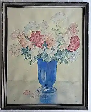 Buy Onbekend - Bloemen in vaas.? Bid from 20!