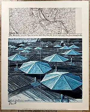 Buy Christo - 'THE UMBRELLAS - 1987 - Gesigneerd - Groot werk? Bid from 265!