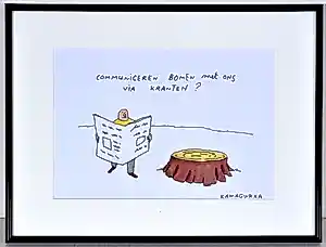 Kamagurka - Bomen - Originele cartoon - Gesigneerd - 21x29 cm - Ingelijst kopen? Bied vanaf 390!