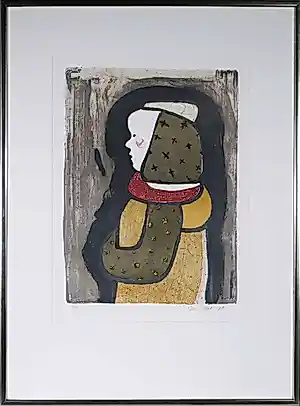 Buy Rein Dool - Zeefdruk, Zonder titel - Ingelijst? Bid from 100!