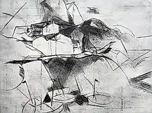 Buy Jef Diederen - Landschap met boten (1954), zeldzame ets? Bid from 150!