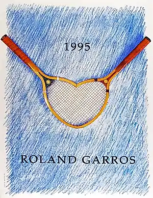 Donald Lipski - Kleurenoffset-litho Affiche ROLAND GARROS 1995 kaufen? Bieten Sie von 35!