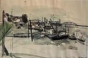 Buy Elly Kuipers - (Spoorbrug bij Nijmegen)? Bid from 25!