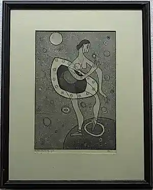Willem Westbroek - Ingelijste ets , Dans - 1981 verkauft für € 51!