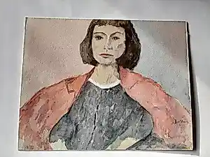 Buy Jaap van Veen - Aquarel, Portret van een vrouw? Bid from 30!