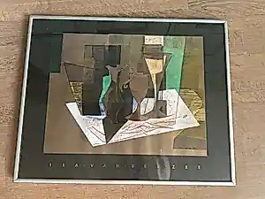 Isa van der Zee - Wijn larf en glas in bruin goud tinten met accenten van groen kopen? Bied vanaf 110!
