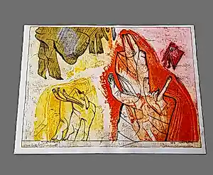 Buy Hannes Postma - ZEER grote in 1964 gemaakte proefdruk (1/12) ets & aquatint "dalende beweging"? Bid from 81!