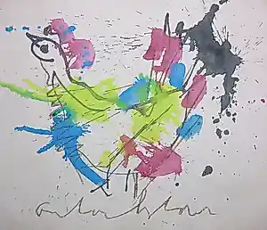 Buy Anton Heyboer - Inkt en pastel, Kip? Bid from 200!
