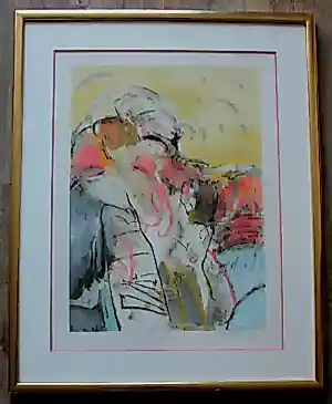 Buy Kees van Bohemen - Ingelijste litho: Vrouw - 1981? Bid from 100!