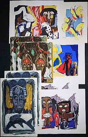 Diverse kunstenaars - Annemarie de groot, John Lie a Fo, LOT van 9 grafische werken! kaufen? Bieten Sie von 100!