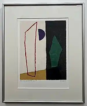 Buy Harrie Gerritz - handgesigneerde zeefdruk | 'Landschapcompositie' | 2011? Bid from 50!