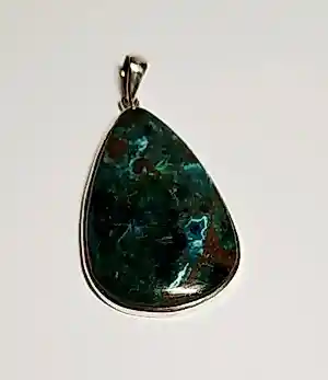Nieuwe Zilveren Hanger met Chrysocolla druppelvorm kopen? Bied vanaf 60!