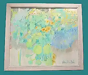 Buy Theo Van Rintel - "Tuinbloemen in blauwe vaas"? Bid from 175!