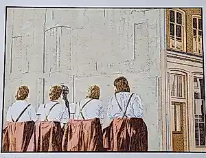 Sven Hoekstra - 1985 - in beperkte oplage (150) gemaakte zeefdruk"aubade aan de lage markt" verkauft für € 101!
