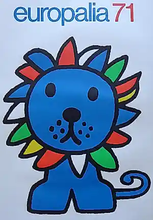 Dick Bruna - EUROPALIA '71. HOLLAND / LITHO-AFFICHE / 64x45cm / 1971 verkauft für € 30!